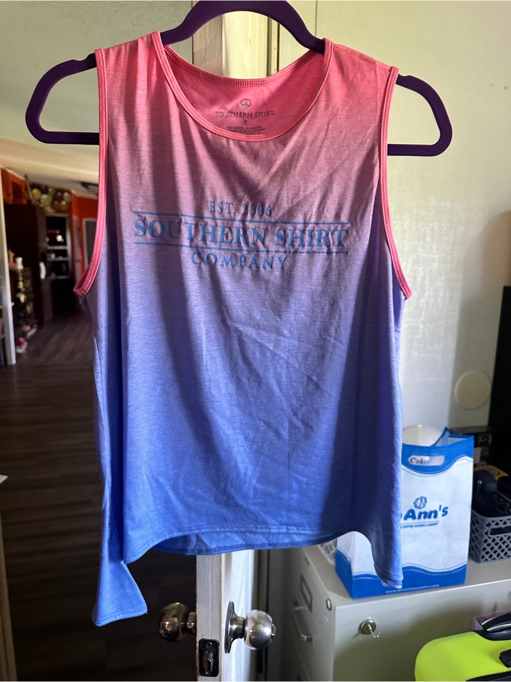 Simply Southern Pink to Purple Ombre Tank Top